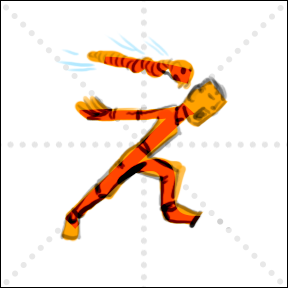 cartoon of snake jumping on someone