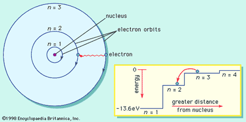 bohrs atomic model labeled