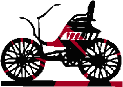 Illustration of an old bicycle.