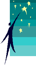 figure pointing to stars